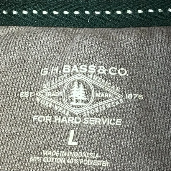 G.H. Bass & Co. Men's Crew Neck Pullover Sweatshirt... Size L - Picture 4 of 9